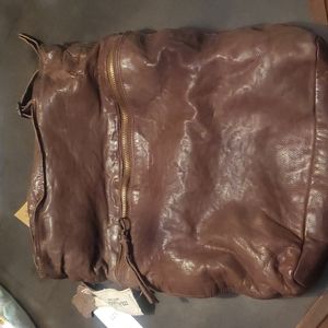 MARGOT NEW YORK OVERSIZED VINTAGE LEATHER BACKPACK